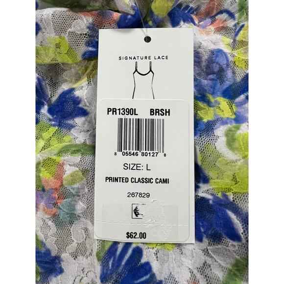 HANKY PANKY SIZE LARGE LACE BRUSH STROKES PRINTED CLASSIC CAMI MULTICOLOR NEW - Picture 9 of 12